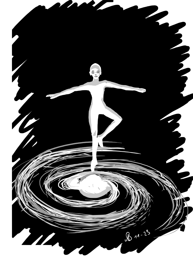 The dancing of the galaxy image